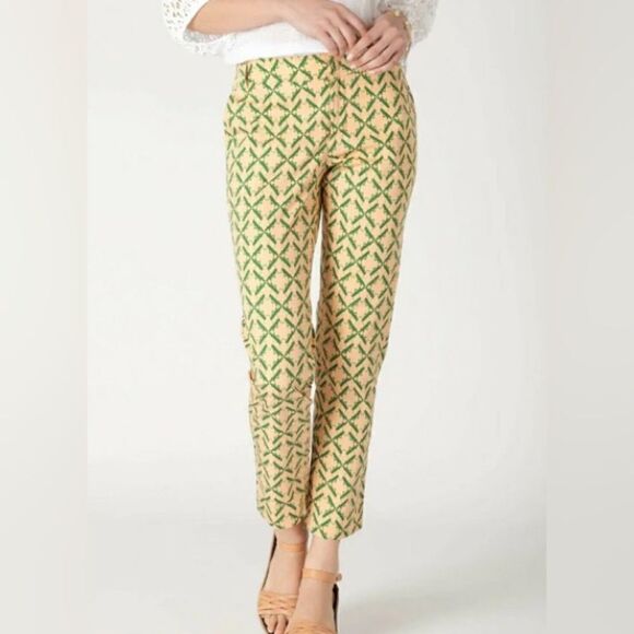 Anthropologie Charlotte Taylor Grasshopper Cotton Cropped Pant NWT - Picture 1 of 6